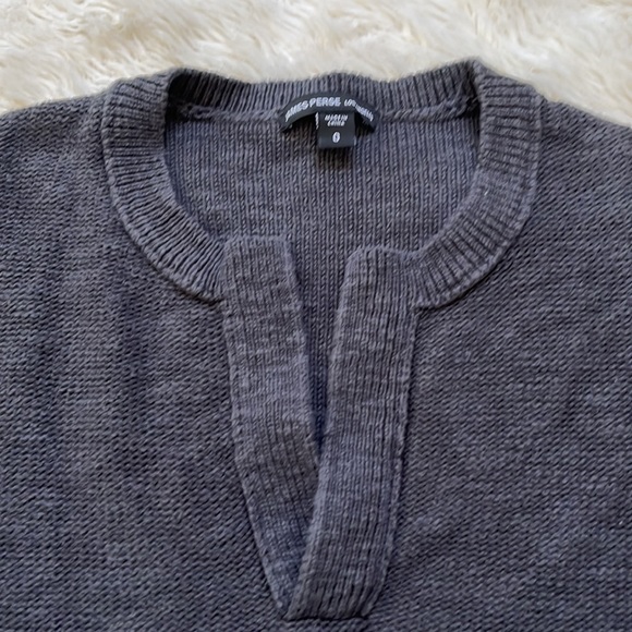 JAMES PERSE Dark Grey V Neck Sweater Women’s Size 0 = XS - Picture 6 of 14